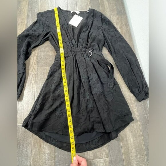 NEW A.L.C. Jezebel V Neck Double Belted Mini Dress - Picture 14 of 16